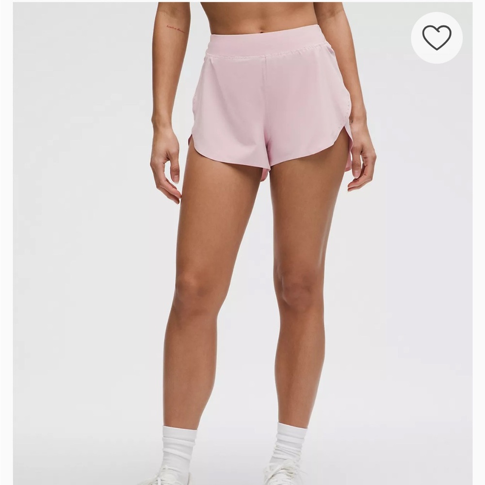 lululemon Fast and Free High-Rise Classic-Fit Split Short 3" in Pink Haze